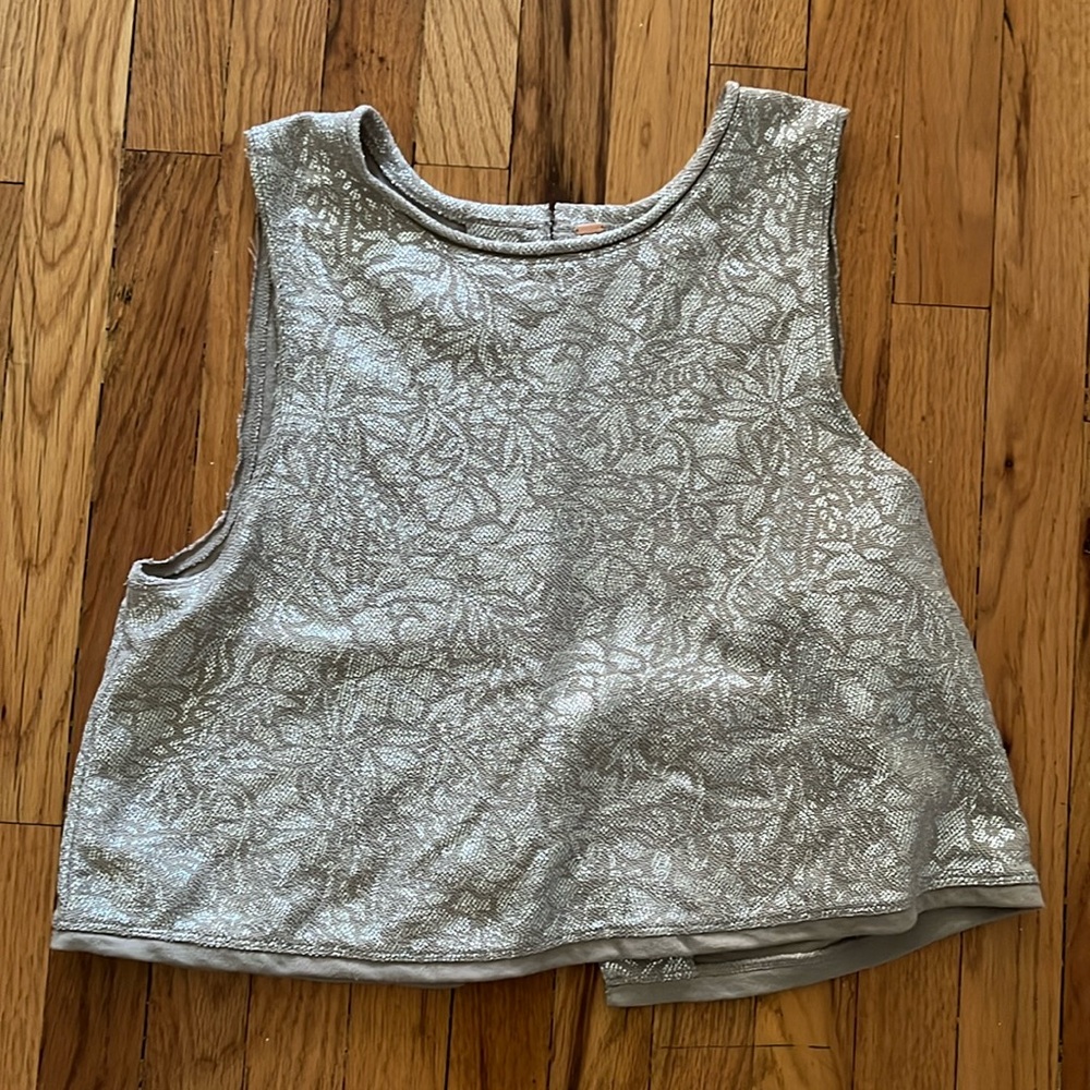 Free People sparkle tank with buttons, size M